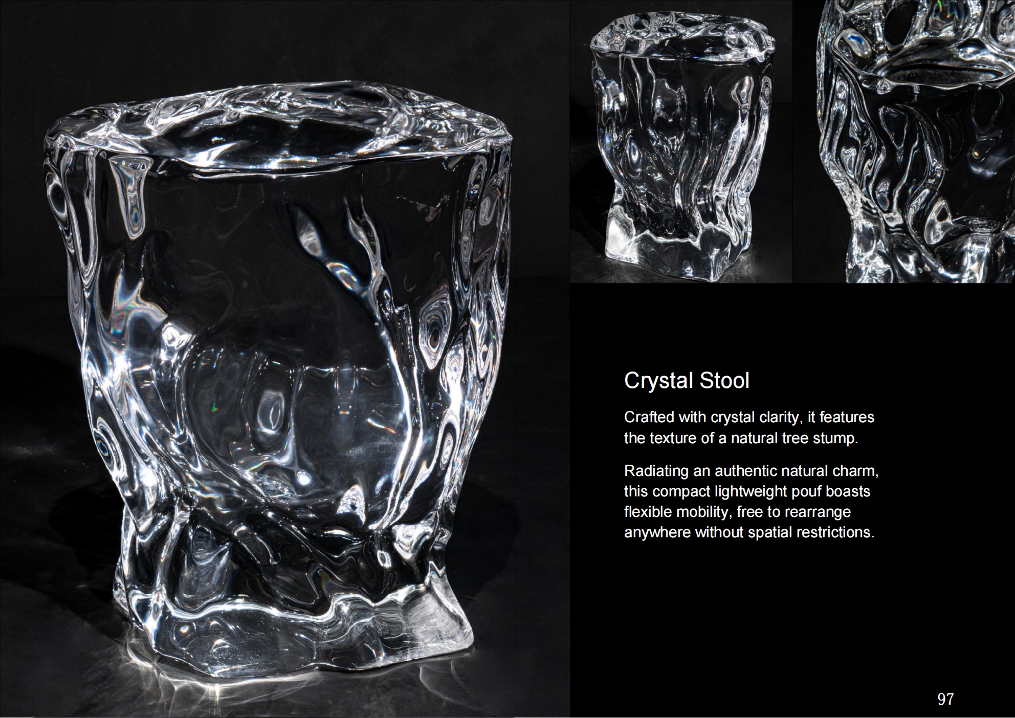 Crystal Round Pouf B